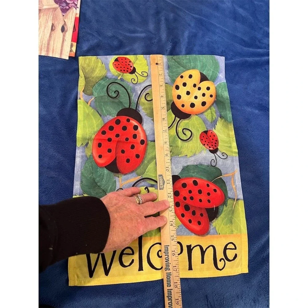Briarwood Lane Garden Flag Set  of 4 Weather Resistant Whimsical birds ladybugs‎